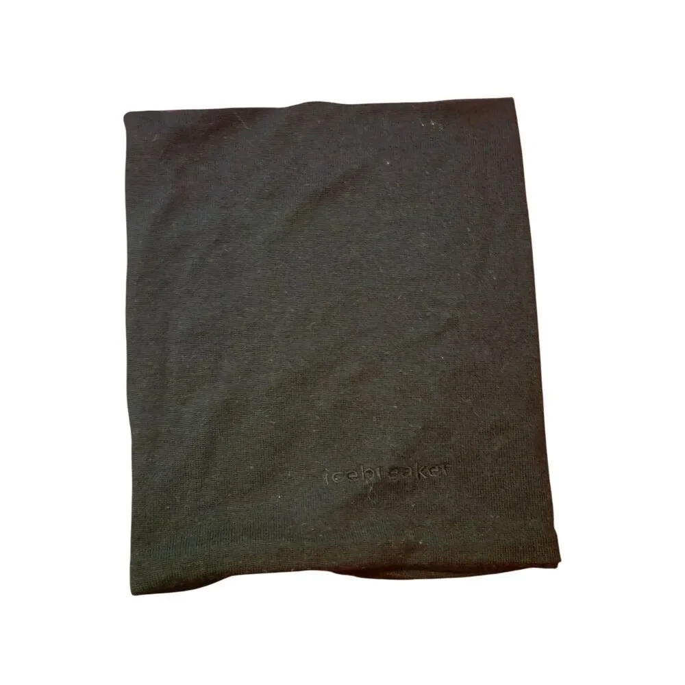 Icebreaker Merino Wool Neck Gaiter Adult Flexi Chute Black OS Hiking Fishing